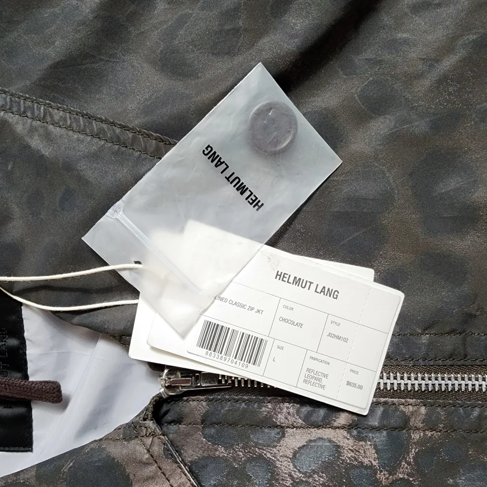 Helmut Lang Reflective Leopard Zip-Up Jacket Size Large MSRP $635 NWT - Picture 7 of 16